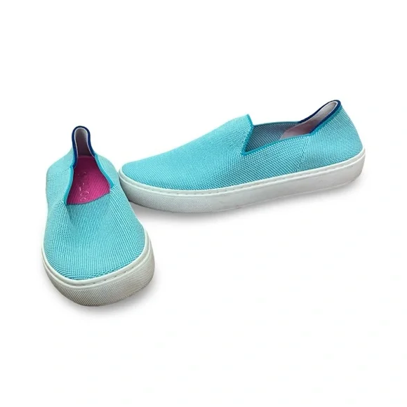 Rothy's Women's Aqua Slip-On Sneakers - Picture 5 of 5